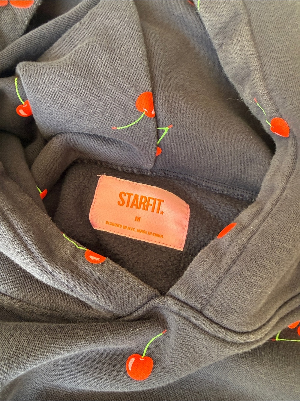 Cherry-Print Navy Track Joggers & Hoodie Set - Picture 3 of 3